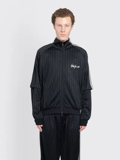 Adidas Originals Y-3 Basketball Pinstripe Sweatshirt In Black