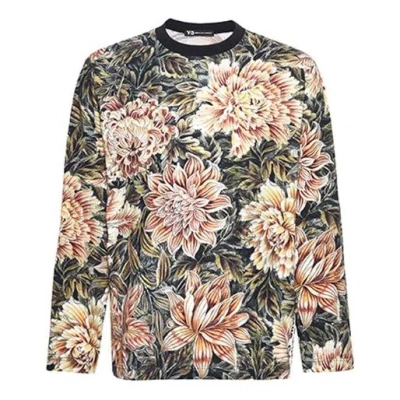 Adidas Originals Y-3 Flowers Printing Long Sleeves Unisex In Black