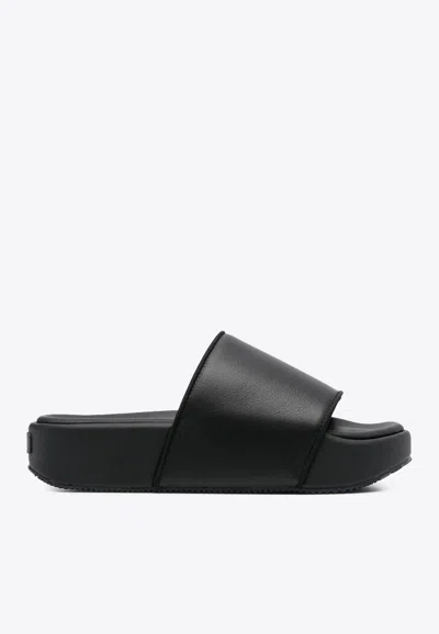 Adidas Originals Adidas Y-3 Leather Slide In Animal Print