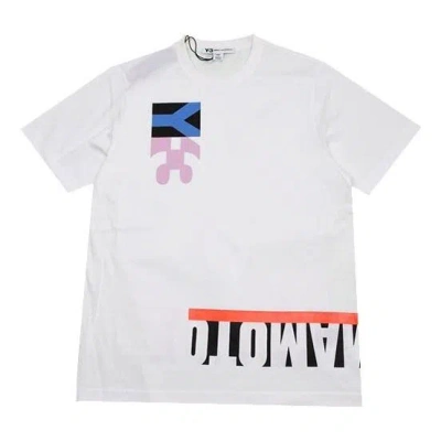 Adidas Originals Y-3 Unisex Multi Block Graphic Tee Printing Short Sleeve White