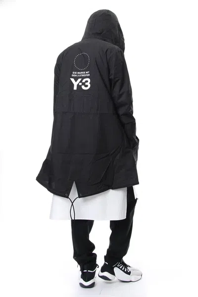 Pre-owned Adidas Originals Y-3 Yohji Team Mod Fishtail Parka Dp0564 Small In Black