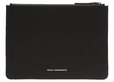 Pre-owned Adidas Originals Y3 Big Pouch Wallet In Black