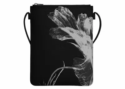 Pre-owned Adidas Originals Y3 Floral Crossbody Bag In Black
