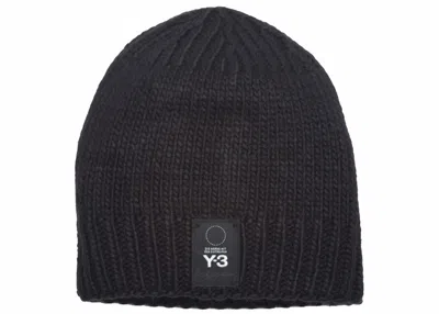 Pre-owned Adidas Originals Y3 Knit Beanie In Black
