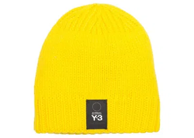 Pre-owned Adidas Originals Y3 Knit Beanie In Yellow