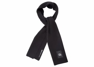 Pre-owned Adidas Originals Y3 Logo Scarf In Black