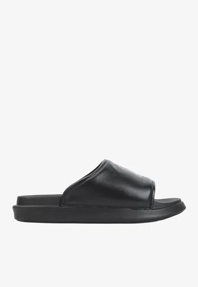 Adidas Originals Y-3 Rubber Slides In Black