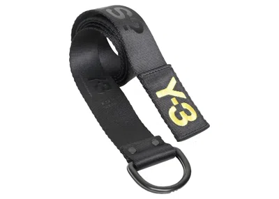 Pre-owned Adidas Originals Y3 Slogan Belt In Black