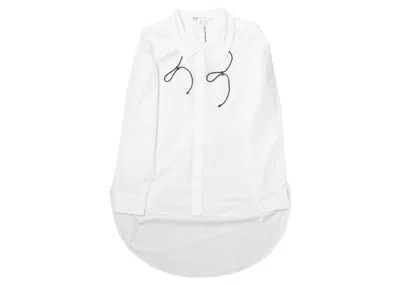 Pre-owned Adidas Originals Y3 Women Tiecord Shirt In White/black