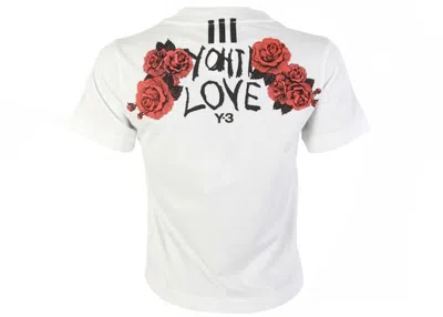 Pre-owned Adidas Originals Y3 Women Yohji Love Tubular Short Sleeve Tee Shirt In White