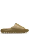 Adidas Originals Yeezy "core" Slides In Green