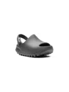 Adidas Originals Yeezy Infant "dark Onyx" Slides In Grey