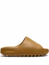 Adidas Originals Yeezy "ochre" Slides In Brown