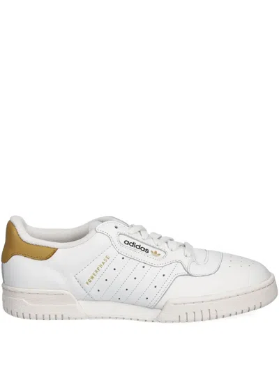 Adidas Originals Yeezy Powerphase Leather Sneakers In White