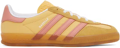 Adidas Originals Yellow Gazelle Indoor Trainers In Multicolor