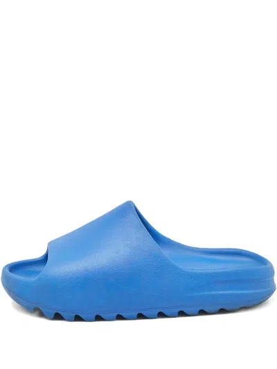 Pre-owned Adidas Originals Yezzy "azure" Slides In Blue