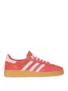 Adidas Originals Handball Spezial "bright Red Clear Pink" Sneakers In Scarlet/white/white