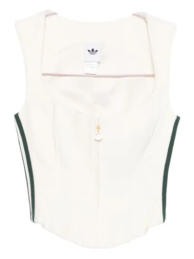 ADIDAS ORIGINALS ZIP-FRONT PANELLED TOP