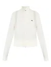 Adidas Originals Zip-front Ribbed Cardigan In White