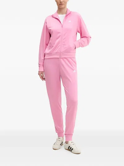 Adidas Originals Zip Logo Tracksuit In Pink