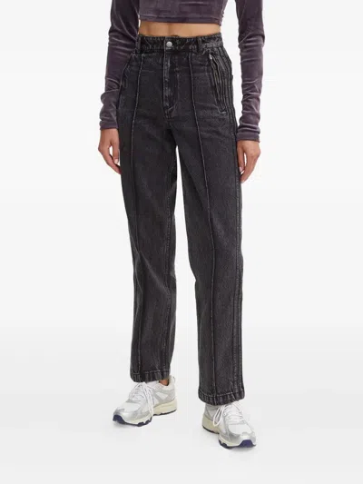Adidas Originals Zip-pocket Jeans In Gray