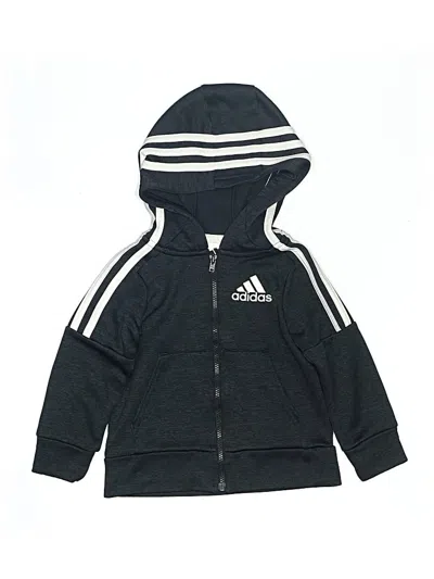 Pre-owned Adidas Originals Kids' Zip Up Hoodie In Black