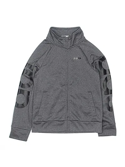Pre-owned Adidas Originals Kids' Zip Up Hoodie In Gray
