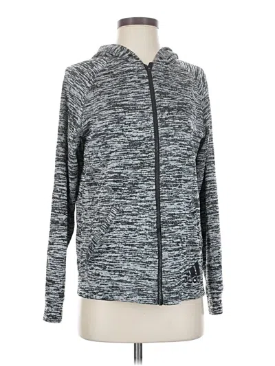 Pre-owned Adidas Originals Zip Up Hoodie In Gray