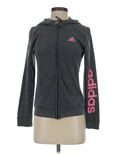 Pre-owned Adidas Originals Zip Up Hoodie In Gray