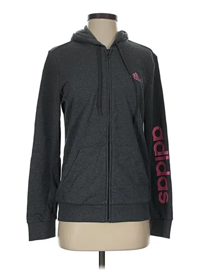 Adidas Originals Zip Up Hoodie In Gray