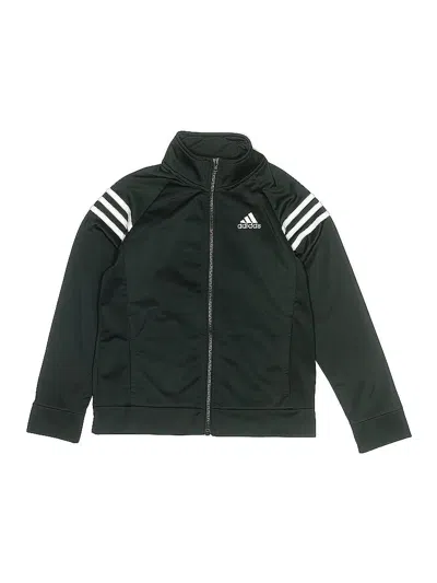 Pre-owned Adidas Originals Kids' Zip Up Hoodie In Green