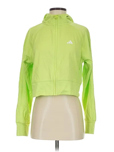 Pre-owned Adidas Originals Zip Up Hoodie In Green