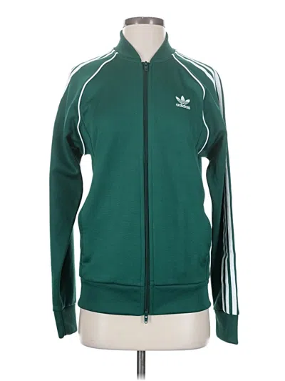 Pre-owned Adidas Originals Zip Up Hoodie In Green