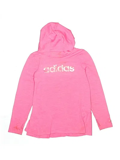 Pre-owned Adidas Originals Kids' Zip Up Hoodie In Pink