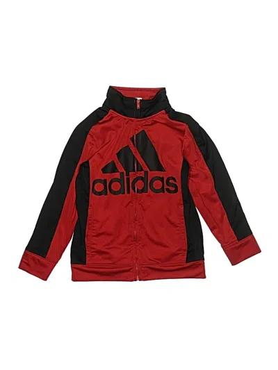 Pre-owned Adidas Originals Kids' Zip Up Hoodie In Red