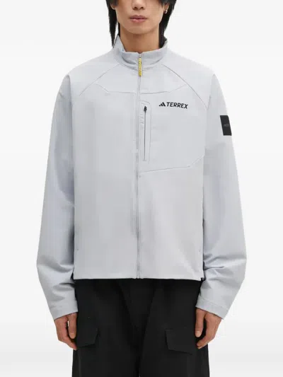 Adidas Originals Zip-up Windbreaker In Gray