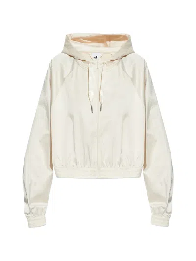 Adidas Originals Zip-up Hoodie In White
