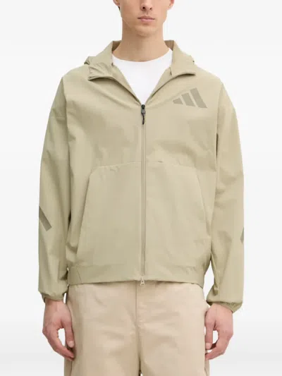 Adidas Originals Z.n.e. Bomber Jacket In Neutral