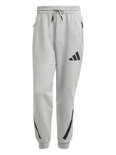 Adidas Originals Z.n.e. Logo-detail Side-stripe Track Pants In Gray