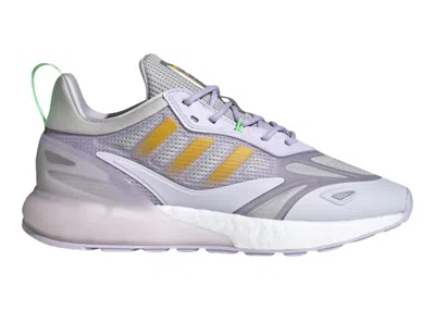 Pre-owned Adidas Originals Zx 2k Boost 2.0 (women's) Sneakers In Purple Tint/semi Solar Gold/matte Silver