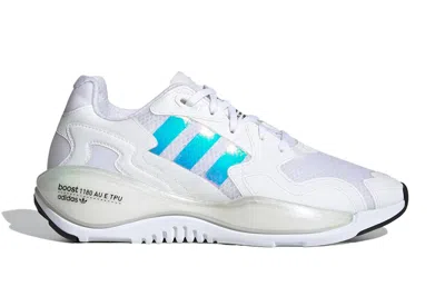 Pre-owned Adidas Originals Zx Alkyne White Iridescent (women's) Sneakers In Footwear White/core Black In Multi