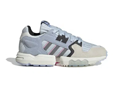 Pre-owned Adidas Originals Zx Torsion (women's) Sneakers In Sky Blue Tint/ Grey Three/ Off White