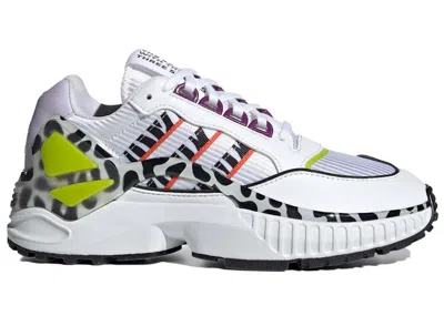Pre-owned Adidas Originals Zx Wavian Rich Mnisi (women's) Sneakers In Cloud White/true Orange/purple Tint