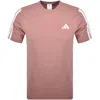 Adidas Sportswear 3 Stripes T Shirt Pink In Pink