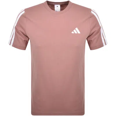 Adidas Sportswear 3 Stripes T Shirt Pink