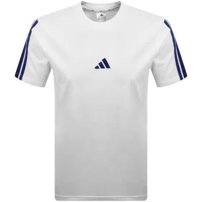 Adidas Sportswear 3 Stripes T Shirt White