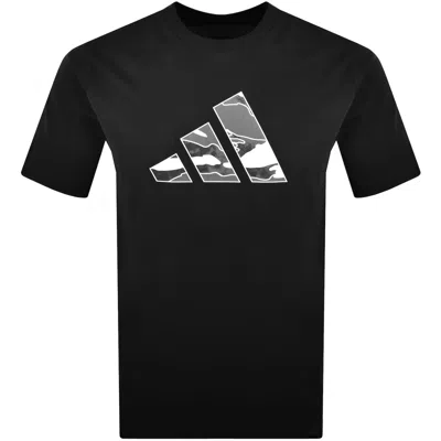 Adidas Sportswear Camo Logo T Shirt Black