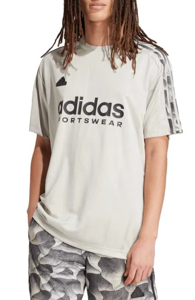 Adidas Sportswear Tiro Logo Graphic T-shirt In Putty Grey