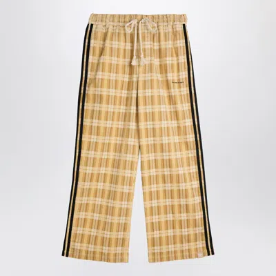 Adidas Statement Checked Pants Song For The Mute Adi006 In Brown