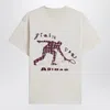 Adidas Statement Ivory Cotton T-shirt With Logo